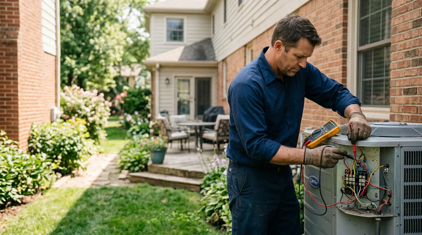 HVAC technician working near Attica, KS